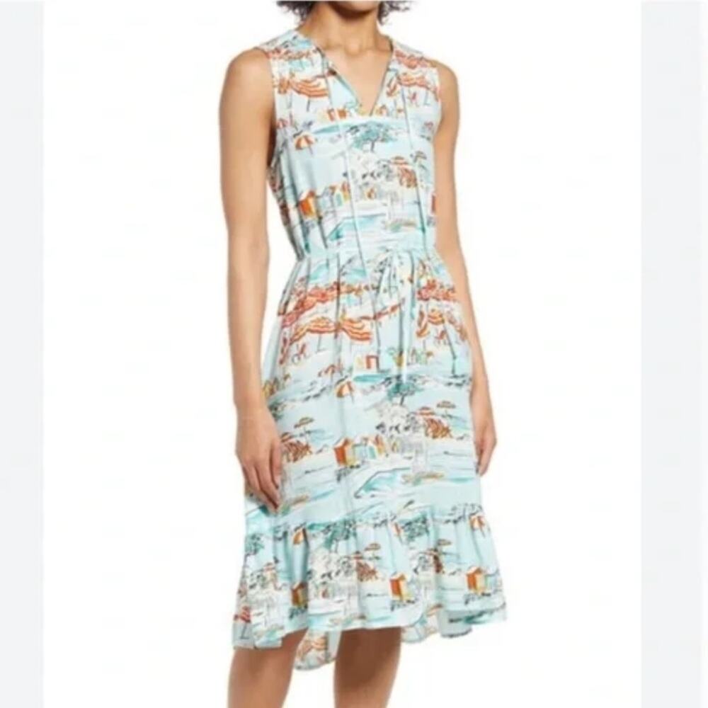 BeachLunchlounge coney island Lou Lou Sleeveless Shift Dress Beachy Flowy BT10